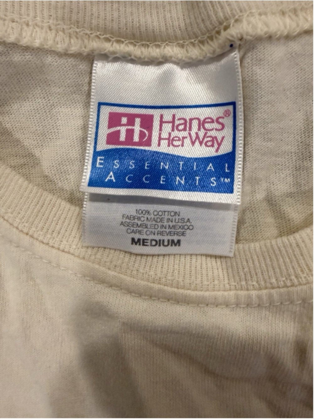 VTG Quilted Cat Patch Star Hanes Cotton Tshirt Homemade Size M Cats Kitty - Picture 4 of 5